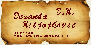 Desanka Miljojković vizit kartica